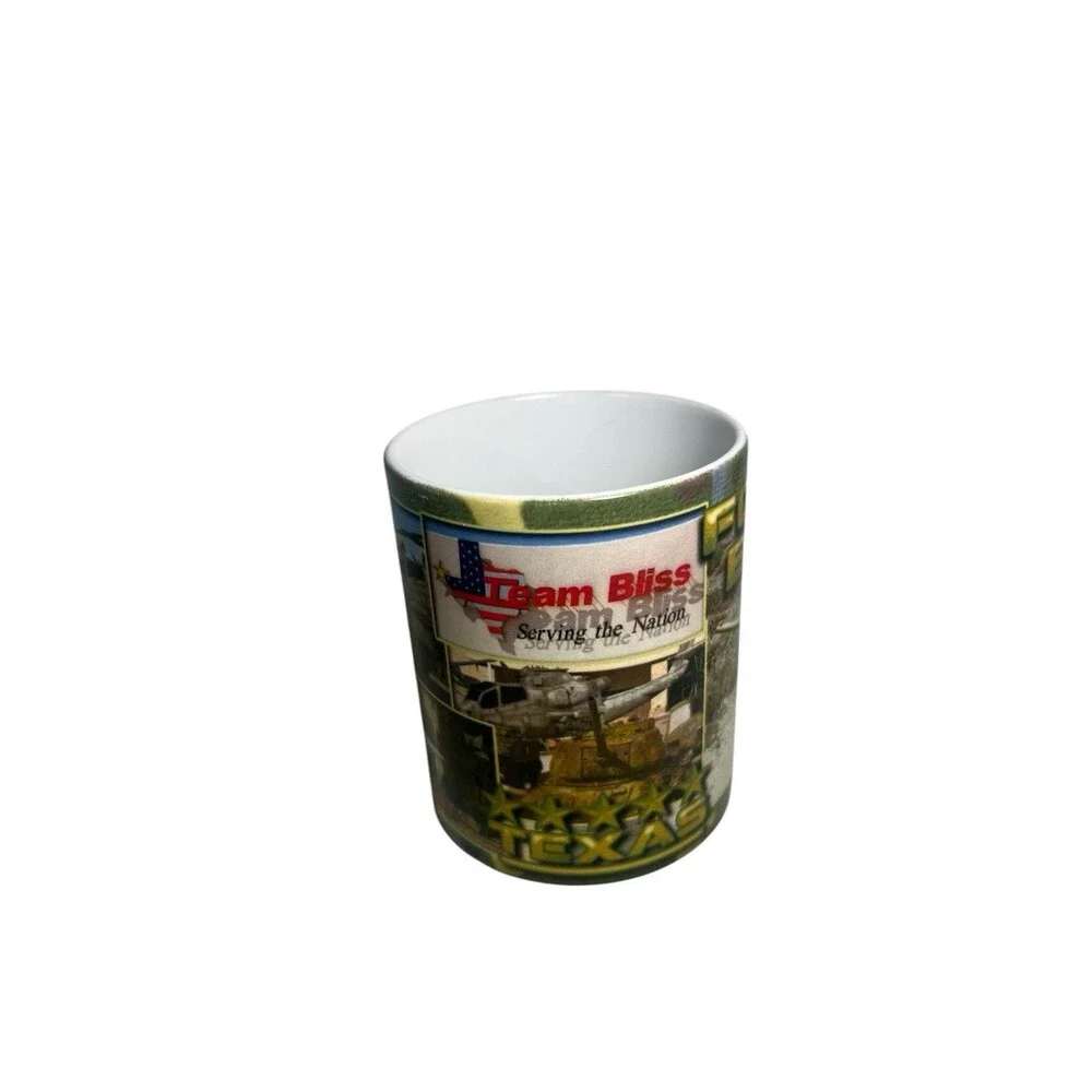 Fort Bliss Army Texas Ceramic Military Mug USA Tank Division Souvenir